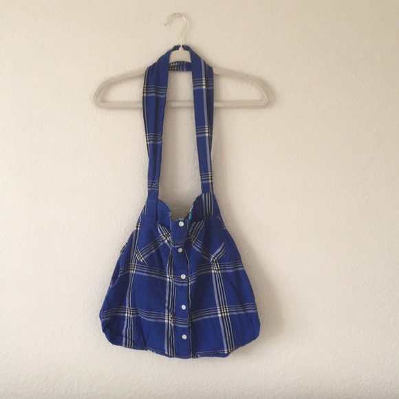 BOHO Bag Reversable Buttondown Shoulder Hobo - Picture 5 of 10